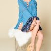 Floral Bell Sleeve Blouse: Rayon Boho Top With