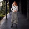 Cotton Harem Pants With Pockets Button Accent Comfy